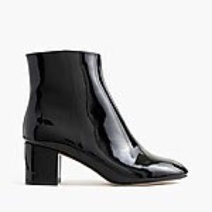NIB Black patent leather JCrew boots size 11 / 41.5